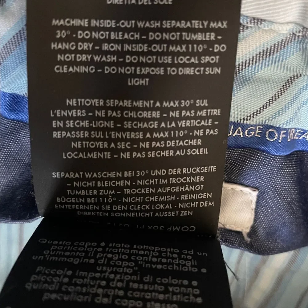 PT Torino Light Blue Slim Fit Chinos Men’s Sz IT 52/US 36